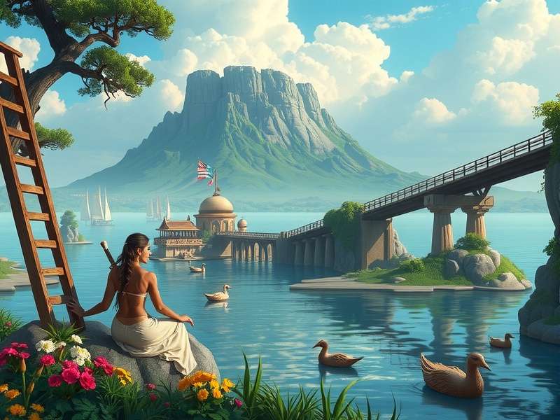 Anise interacting with Lord Ganesha in Anise Mystic Wander game world